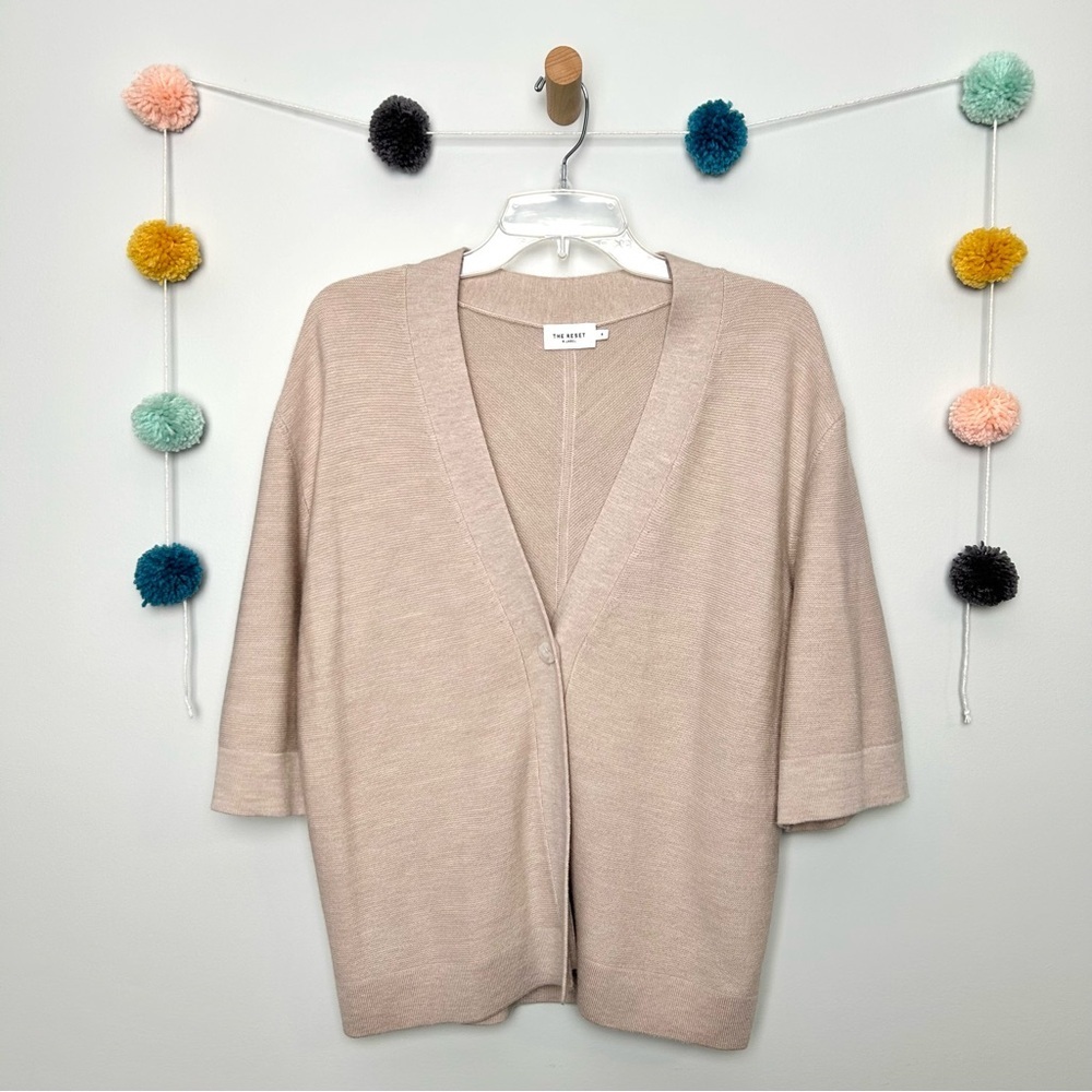 The Reset R Label Kimono Taupe Relaxed Cardigan